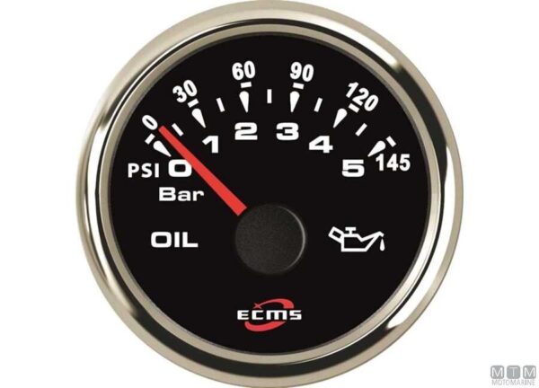 Analoge Ampèremeter met Shunt ECMS Zwart en Chroom -80+80a 52 mm - Afbeelding 4