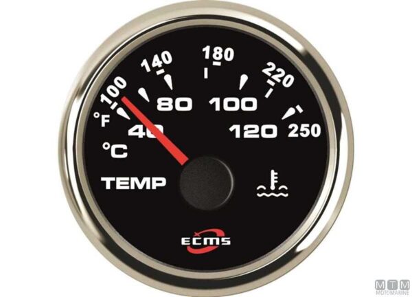Analoge Ampèremeter met Shunt ECMS Zwart en Chroom -80+80a 52 mm - Afbeelding 6