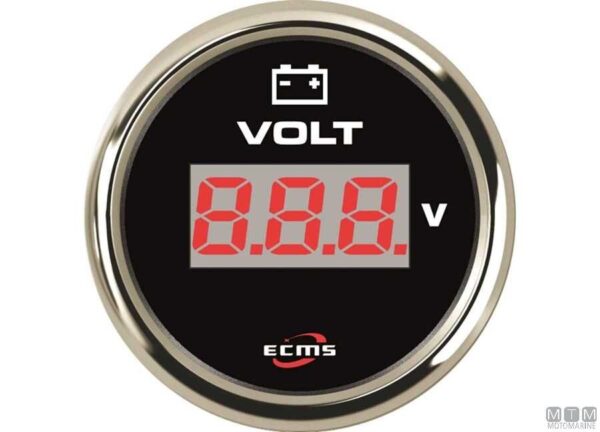 Analoge Ampèremeter met Shunt ECMS Zwart en Chroom -80+80a 52 mm - Afbeelding 8