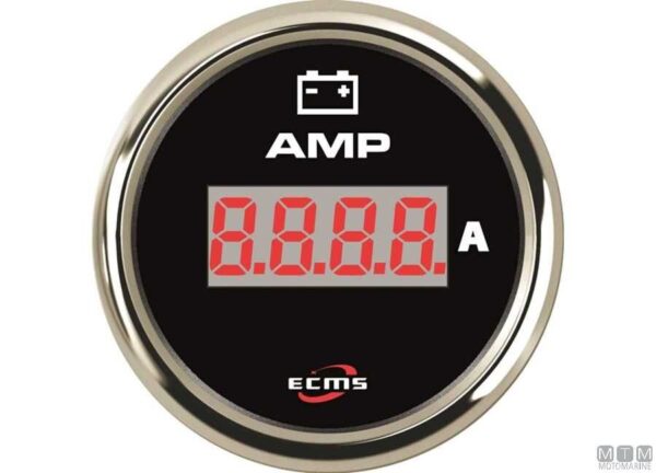 Analoge Ampèremeter met Shunt ECMS Zwart en Chroom -80+80a 52 mm - Afbeelding 9