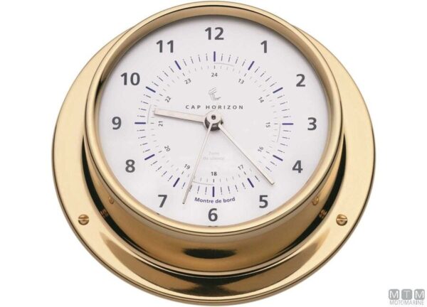Gepolijst Messing Marine Klok Cap Horizon Barigo 120mm - Afbeelding 2