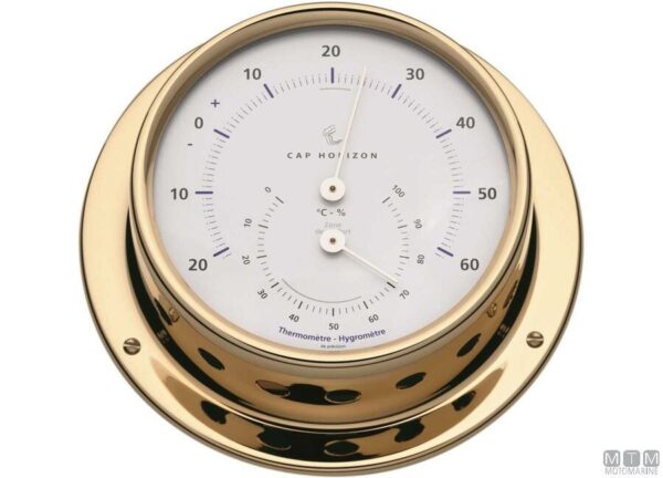 Gepolijst Messing Marine Klok Cap Horizon Barigo 120mm - Afbeelding 3