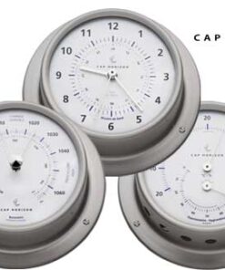 Maritieme Klok Roestvrij Staal Satijn 110mm Kap Horizon (door Barigo)