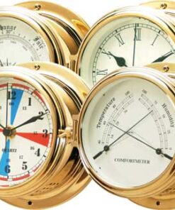 Gepolijst Messing Thermo-Hygrometer 150mm