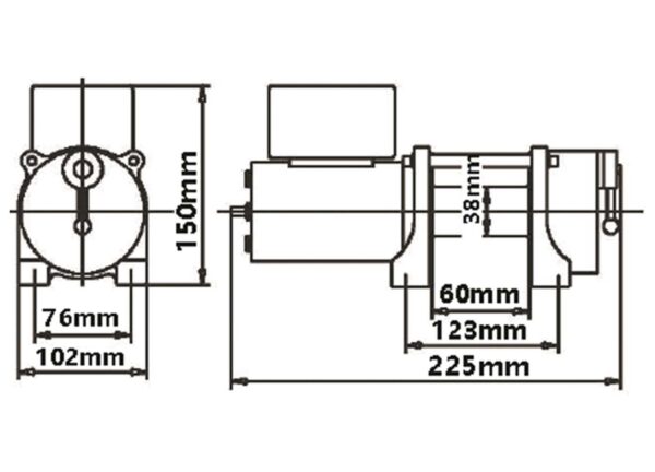 Elektrische Lier Bada DV3000 1360kg - Afbeelding 2