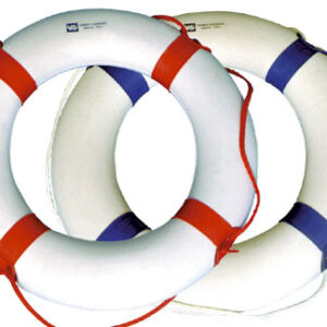 Zwembad Reddingsboei Polystyreen Wit en Blauw 600mm