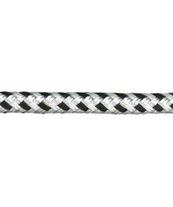 Zwart & Witte Gevlochten Mooring Lijn 14mm x150mts