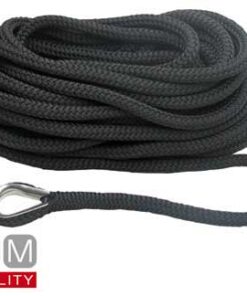 Mooring Lijn Zwart 16mm X 12mt Oog