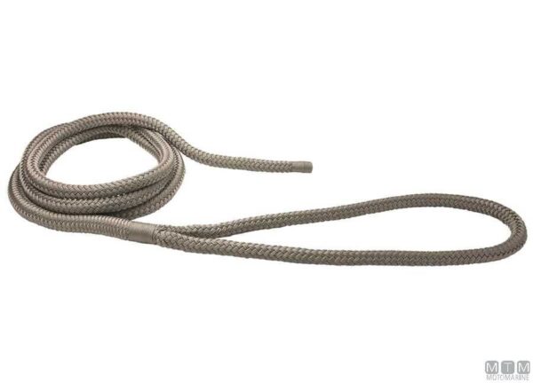 Aangepaste steiger Lijn Staal Grijs Met Oog 24mm x20mts Met Zwart Leren Bedekking - Afbeelding 4