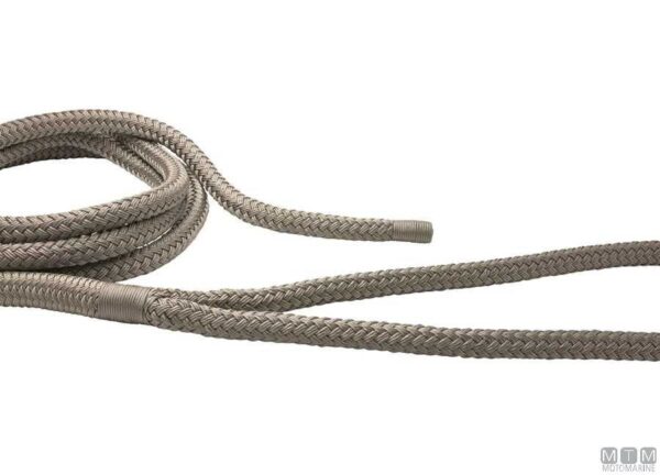 Aangepaste steiger Lijn Staal Grijs Met Oog 24mm x20mts Met Zwart Leren Bedekking - Afbeelding 3