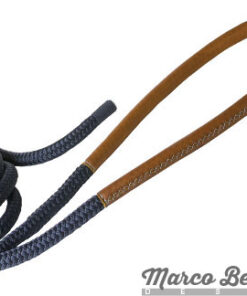 Aangepaste steigerlijn Blauw Marine Met Oog 28mm x16mts Met Bruin Lederen Bedekking