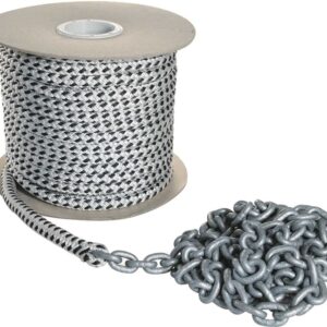 Ankerlijn Gevlochten 12.6mm x 40mt met 10mt gegalvaniseerde Ketting 6mm