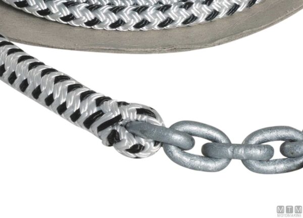 Ankerlijn Gevlochten 12.6mm x 40mt met 10mt gegalvaniseerde Ketting 6mm - Afbeelding 2