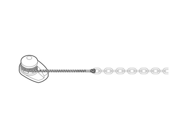 Ankerlijn Gevlochten 12.6mm x 40mt met 10mt gegalvaniseerde Ketting 6mm - Afbeelding 3