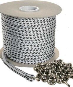 Pak voor Ankerlijn met Lijn 14mm x 50mt met RVS Ketting 8mm x 7.5mt