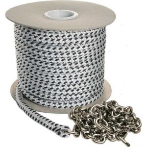 Ankerlijn 12.6mm x 40mt met RVS Ketting 6mm x 10mt