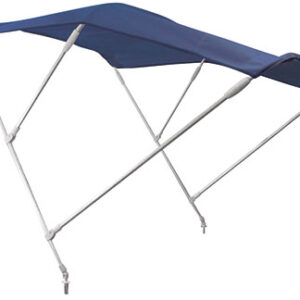 Nautische Bimini F2 Blauw 3 boog in Aluminium 170cm Breedte x 180cm Lengte x 110cm Hoogte