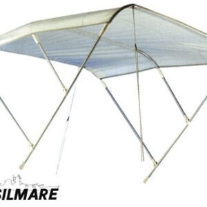 Tessilmare Bimini wit aluminium 3 bogen 150cm lengte x 180cm H140cm