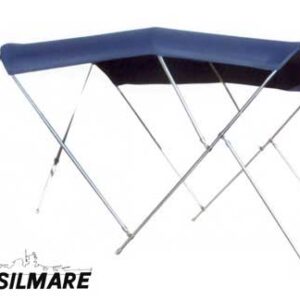 Tessilmare Bimini blauw roestvrij staal 3 bogen 180 x 230 x H140cm