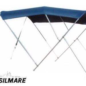 Tessilmare Bimini blauw roestvrij staal 3 bogen 180 x 170 x H140cm