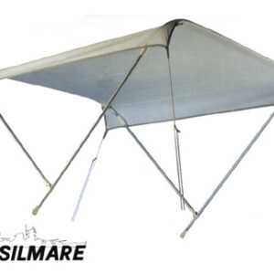 Bimini Tessilmare wit aluminium 2 bogen 180 x 150 x H110cm