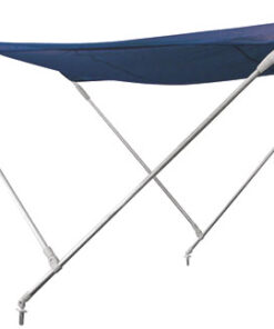 Nautische Bimini F2 Blauw 2 boog in Aluminium 150cm Breedte x 180cm Lengte x 110cm Hoogte