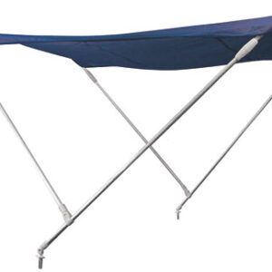 Nautische Bimini F2 Blauw 2 boog in Aluminium 170cm Breedte x 180cm Lengte x 110cm Hoogte