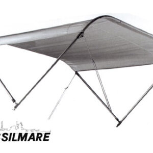Bimini Tessilmare Wit 2 Boogjes in Aluminium 170 x 195 x H95cm