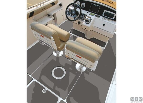 Deck vloer kleur teak 100 x 200 cm - Afbeelding 3