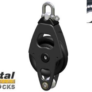 Katrol Antal Enkel met Becket 50mm voor lijnen tot 10mm