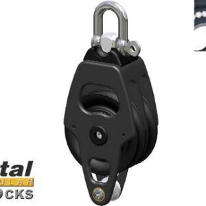 Antal Dubbel Blok met Becket + Cam 70mm voor 12mm lijnen