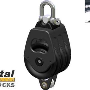 Drievoudige Katrol Antal 60mm met Becket voor 12mm lijn
