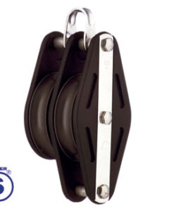 Sprenger Katrol Dubbel met Becket 70mm tot 14mm Lijnen