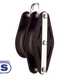 Sprenger Katrol Dubbel met Becket 70mm tot 14mm Lijnen
