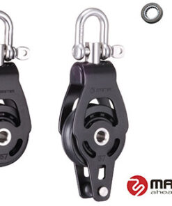 Katrol Master Hercules Enkel met Becket 57mm voor 16mm lijnen