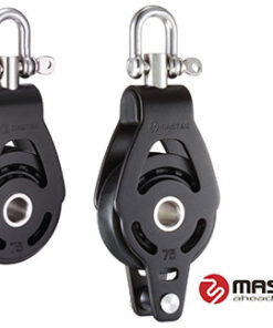 Katrol Master Hercules Enkel met Becket 75mm voor 19mm lijnen