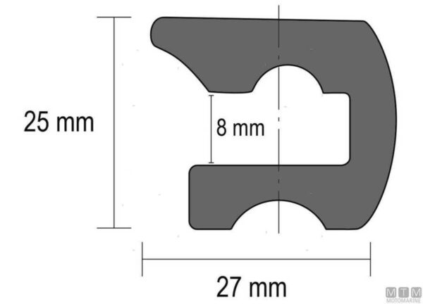 Fenderprofiel Eco2 H25 wit 12m - Afbeelding 2