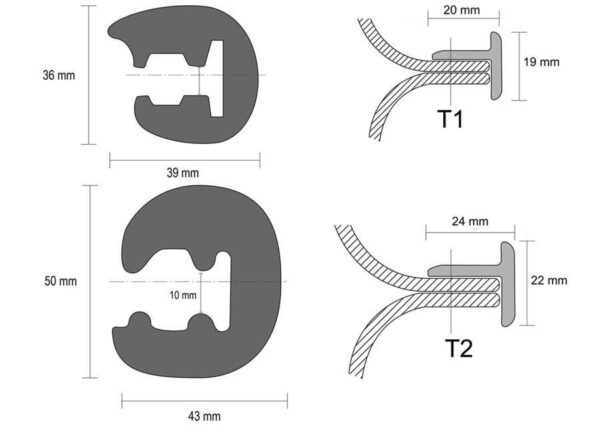 Rub Rails T1 H36 Zwart 12mts - Afbeelding 8