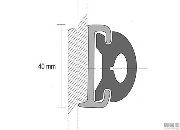 Fendering profiel U-flat H40 wit 16mt - Afbeelding 5
