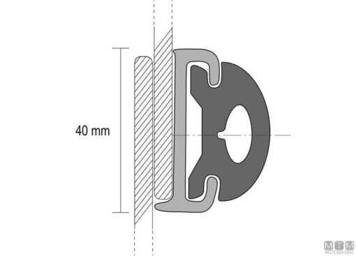 Fenderprofiel U-flat H40 zwart 24m - Afbeelding 3