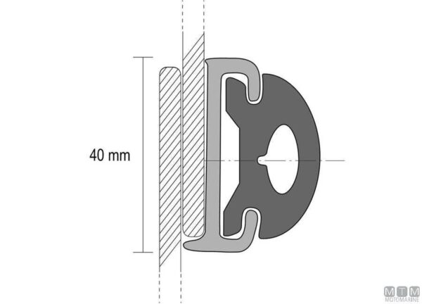 Fenderprofiel U-flat H40 zwart 24m - Afbeelding 3