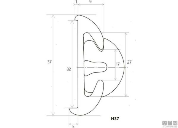 Fendering Profiel H37 Wit 12mt - Afbeelding 7