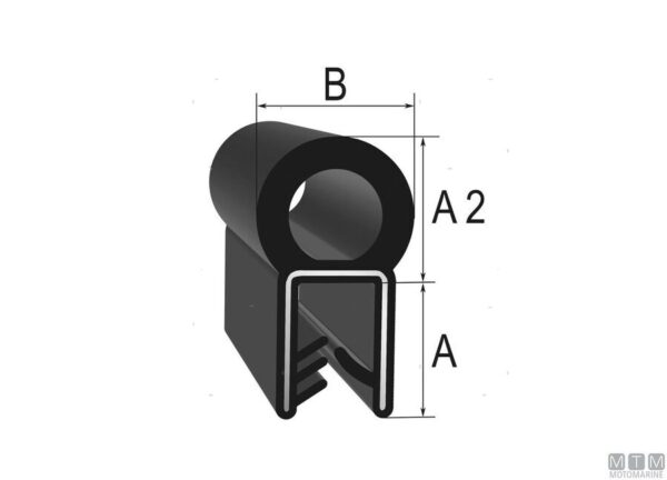 Afdichtingsprofiel Trim-lok 2,0 tot 7,0mm x 15mt - Afbeelding 3