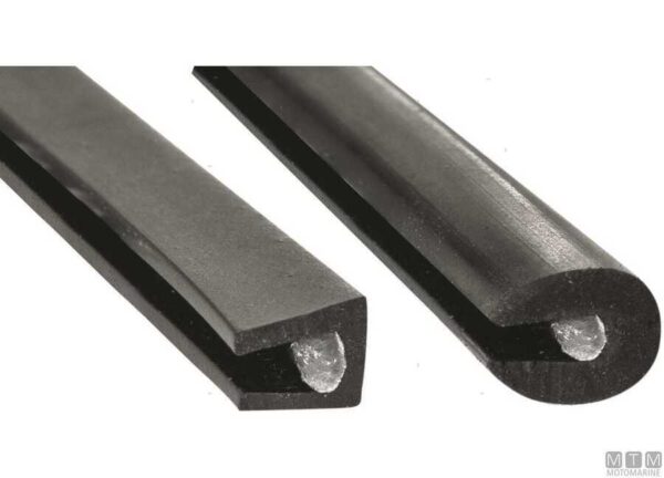 Beschermend profiel Zwart Vierkant 3.5 tot 5.5mm 15m