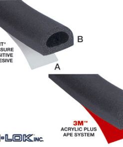 Rubberen Strip Zwart voor afdichting 10x5mm 15mt