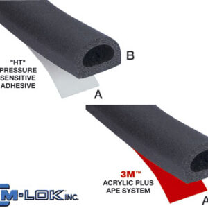 Rubberen Strip Zwart voor afdichting 10x5mm 15mt