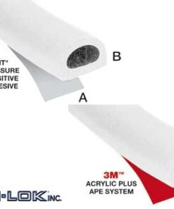 Rubberen Strip Wit voor afdichting 10x5mm 15mt