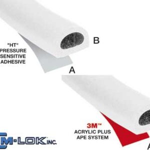 Rubberen Strip Wit voor afdichting 10x5mm 15mt