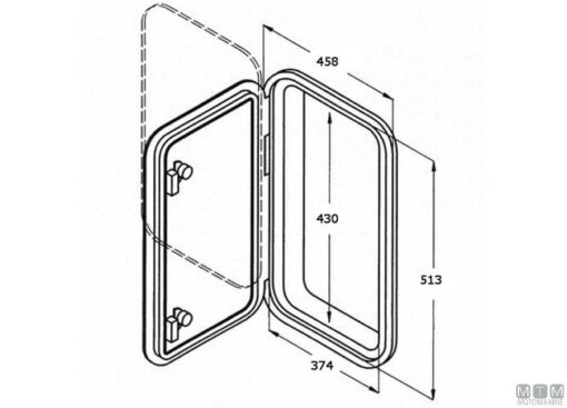 Grijze Plastic Luiken Can Marine 458 x 513 mm - Afbeelding 3