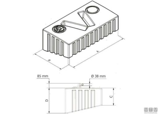 Brandstoftank Can-SB Lima 270lt - Afbeelding 2